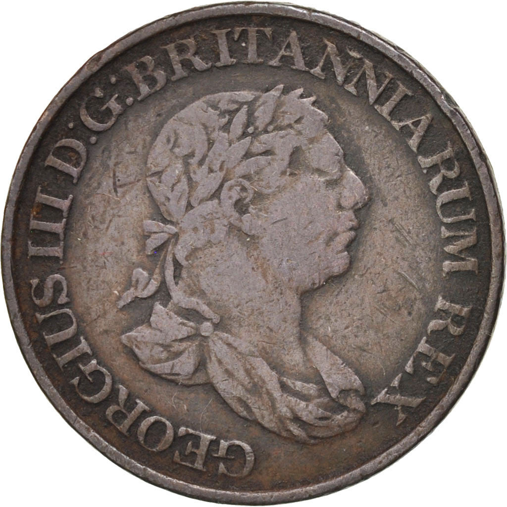 Coin, Ceylon, 1/2 Stiver, 1815, VF(30-35), Copper, KM:80