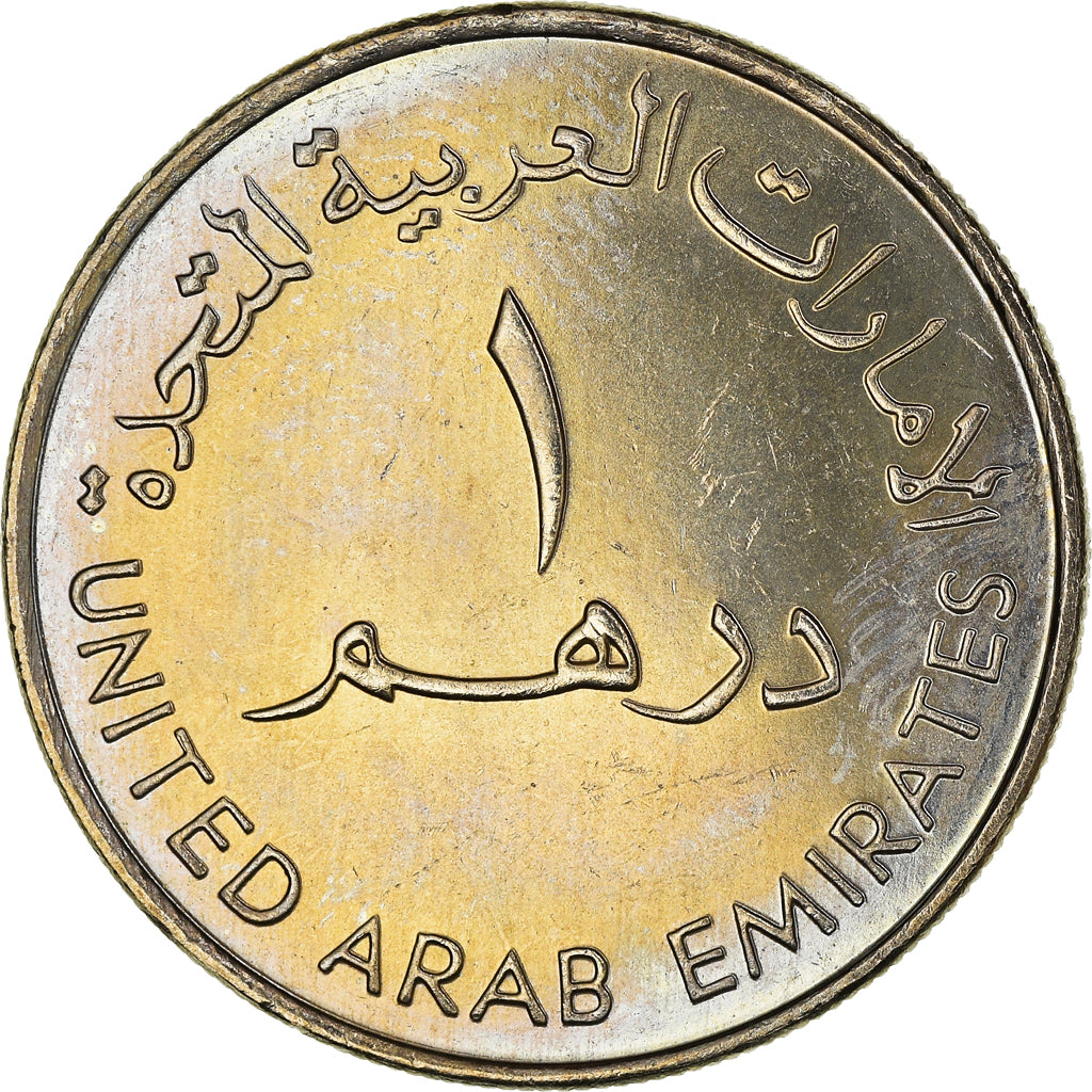 Coin, United Arab Emirates, Dirham, 1998, AU(55-58), Copper-nickel, KM:32