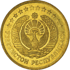 Moneta, Uzbekistan, 3 Tiyin, 1994, SPL, Acciaio placcato ottone, KM:2.2