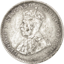 Ceylon, George V, 10 Cents, 1927, MB+, Argento, KM:104a