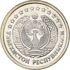 Coin, Uzbekistan, 5 Som, 1997, MS(63), Nickel Clad Steel, KM:9