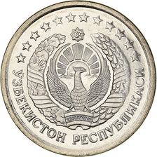 Moneta, Uzbekistan, 10 Som, 1997, MS(63), Nikiel powlekany stalą, KM:10