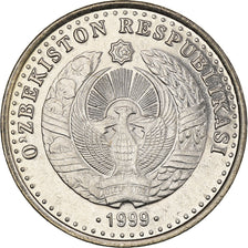 Moneta, Uzbekistan, 25 Som, 1999, SPL, Acciaio ricoperto in nichel, KM:11