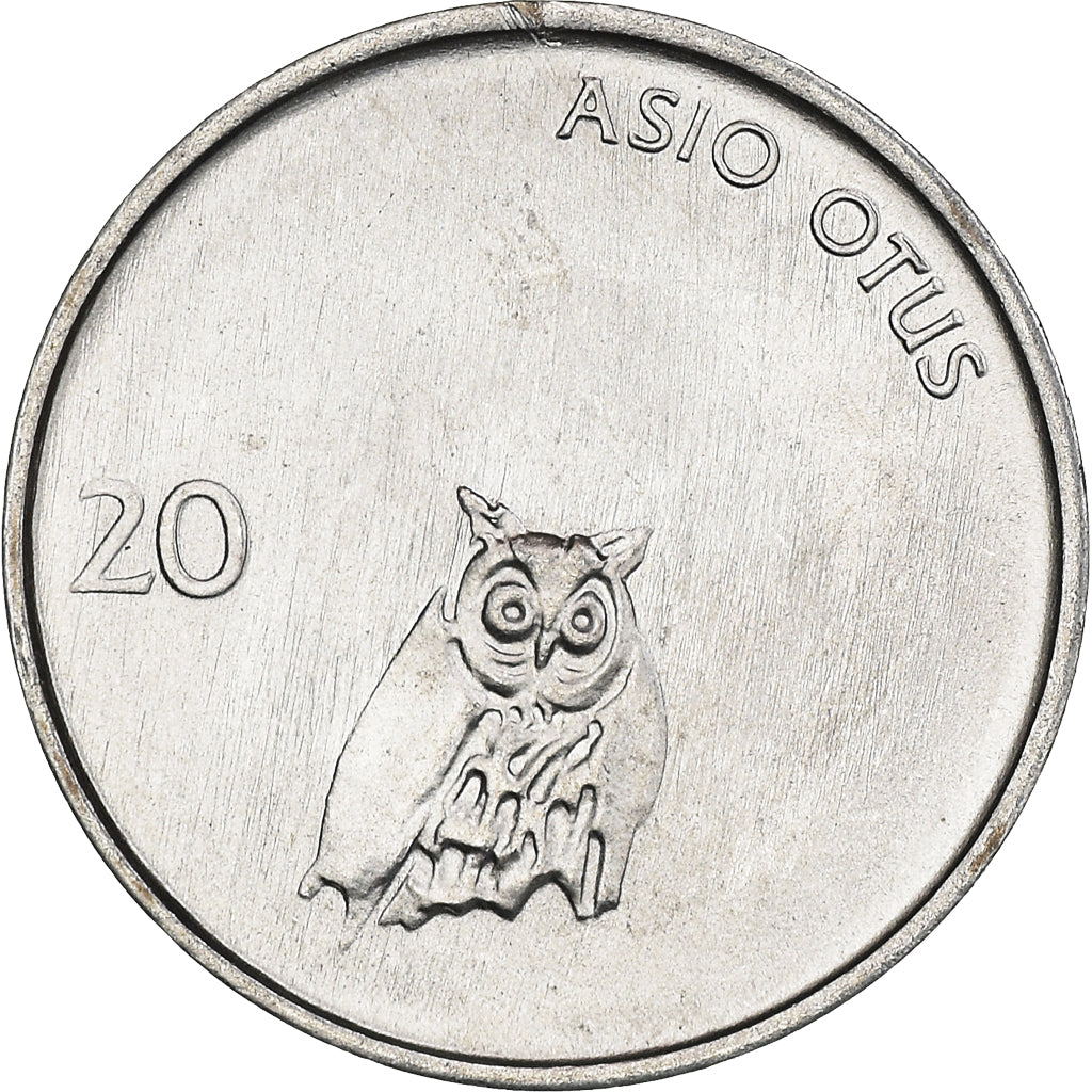 Coin, Slovenia, 20 Stotinov, 1992, MS(60-62), Aluminum, KM:8