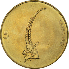 Coin, Slovenia, 5 Tolarjev, 1992, MS(64), Nickel-brass, KM:6