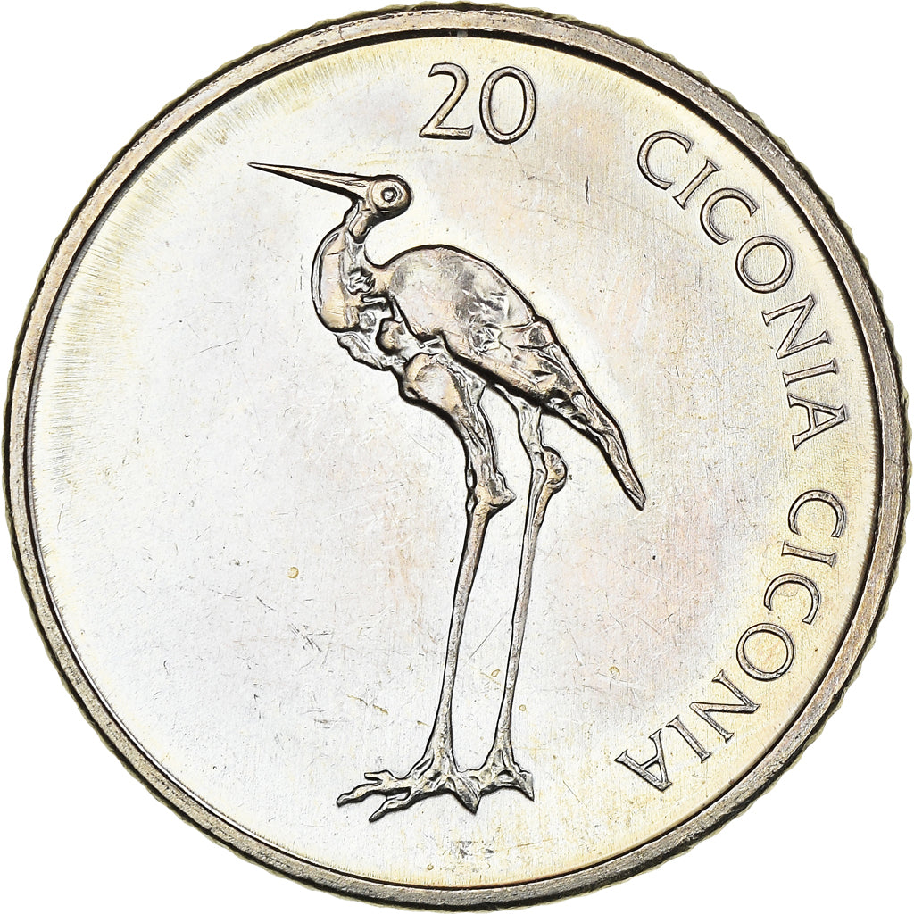 Coin, Slovenia, 20 Tolarjev, 2003, Kremnica, MS(60-62), Copper-nickel, KM:51