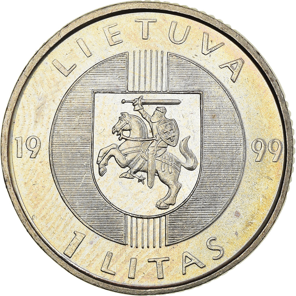 Coin, Lithuania, Litas, 1999, MS(63), Copper-nickel, KM:117