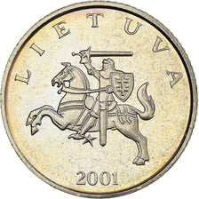 Coin, Lithuania, Litas, 2001, MS(63), Copper-nickel, KM:111