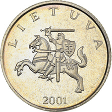 Coin, Lithuania, Litas, 2001, MS(63), Copper-nickel, KM:111