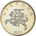 Moneta, Lituania, Litas, 2001, SPL, Rame-nichel, KM:111