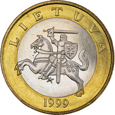 Coin, Lithuania, 2 Litai, 1999, MS(63), Bi-Metallic, KM:112