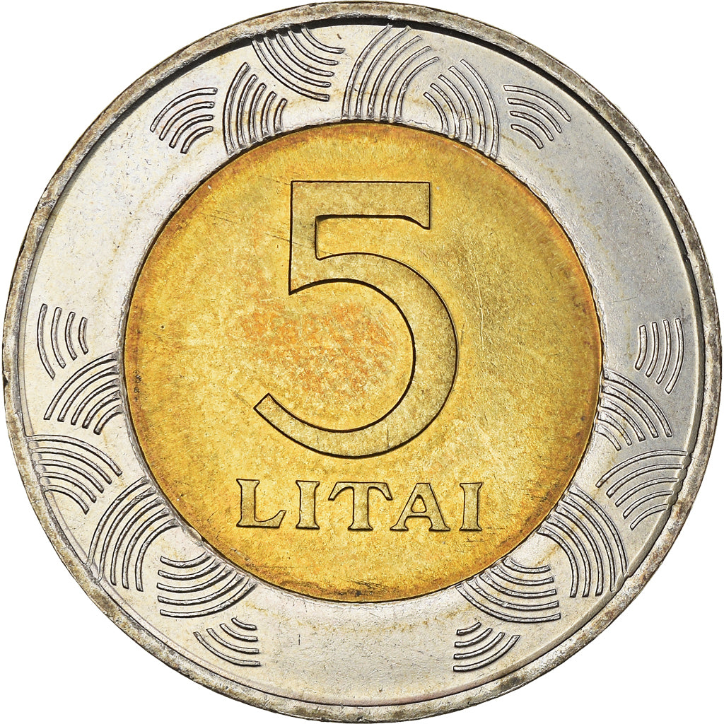 Coin, Lithuania, 5 Litai, 1999, MS(63), Bi-Metallic, KM:113