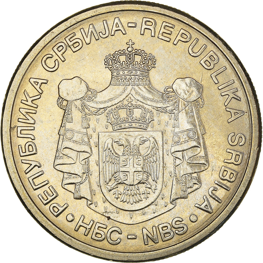 Monnaie, Serbie, 10 Dinara, 2006, SUP+, Cuivre-Nickel-Zinc (Maillechort), KM:41