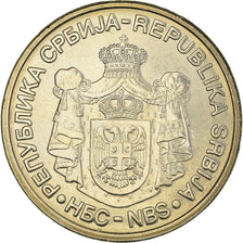 Coin, Serbia, 20 Dinara, 2006, AU(55-58), Copper-Nickel-Zinc, KM:42