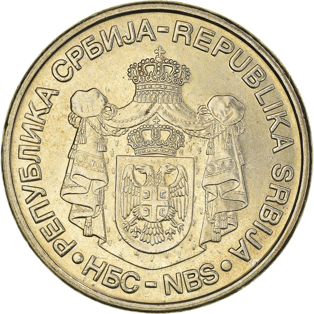 Monnaie, Serbie, 20 Dinara, 2007, SUP+, Cuivre-Nickel-Zinc (Maillechort), KM:47