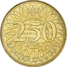 Moneta, Libano, 250 Livres, 2000, SPL, Alluminio-bronzo, KM:36