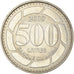 Moneta, Liban, 500 Livres, 2000, MS(60-62), Nickel platerowany stalą, KM:39