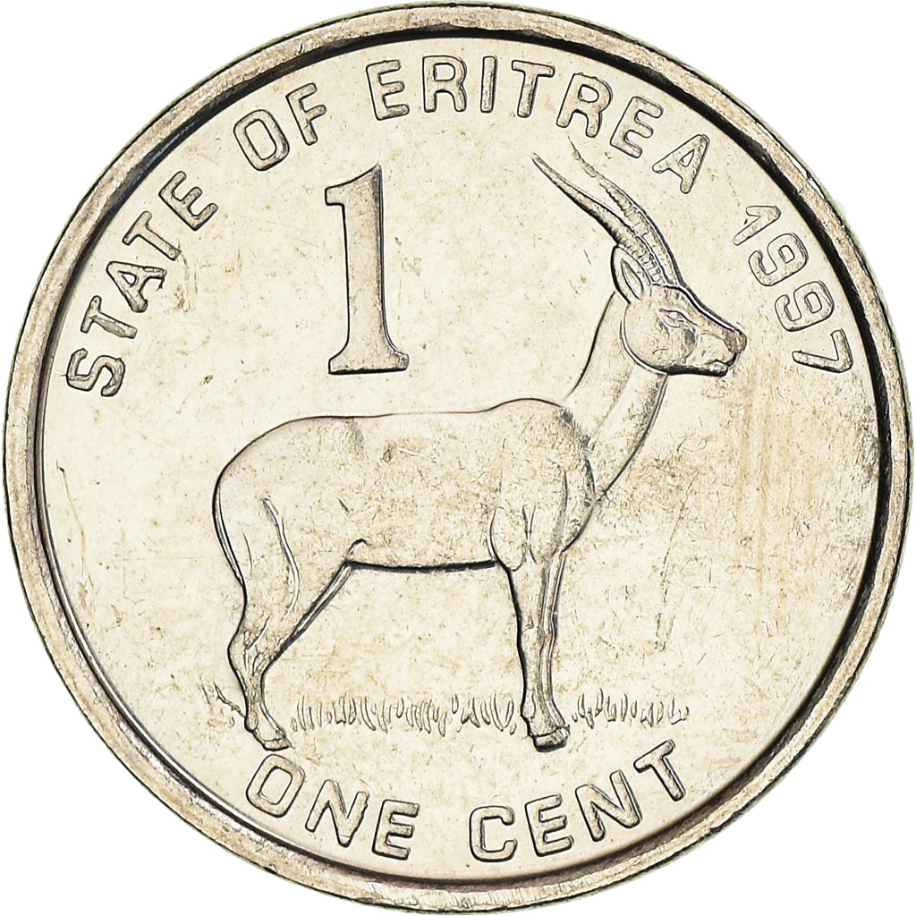Monnaie, Eritrea, Cent, 1997, SUP, Nickel Clad Steel, KM:43