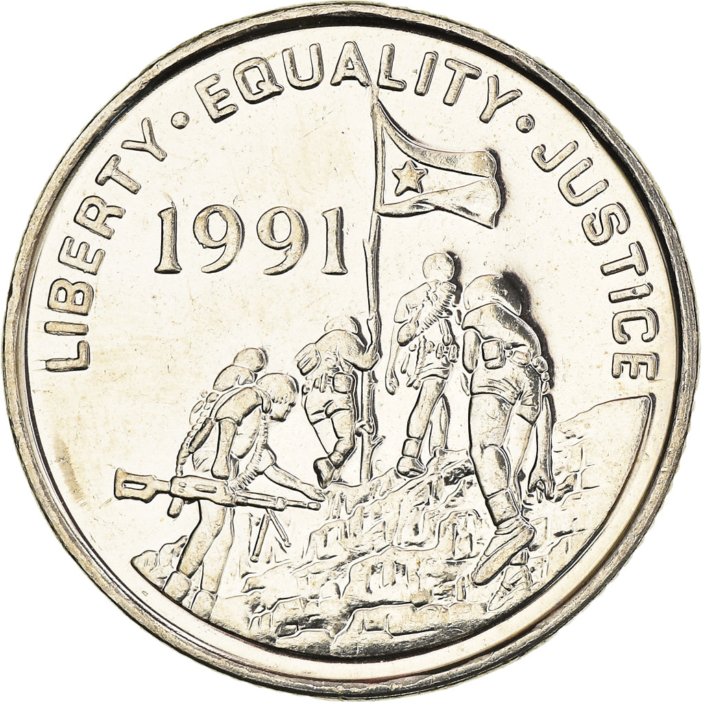 Coin, Eritrea, 25 Cents, 1997, MS(63), Nickel Clad Steel, KM:46