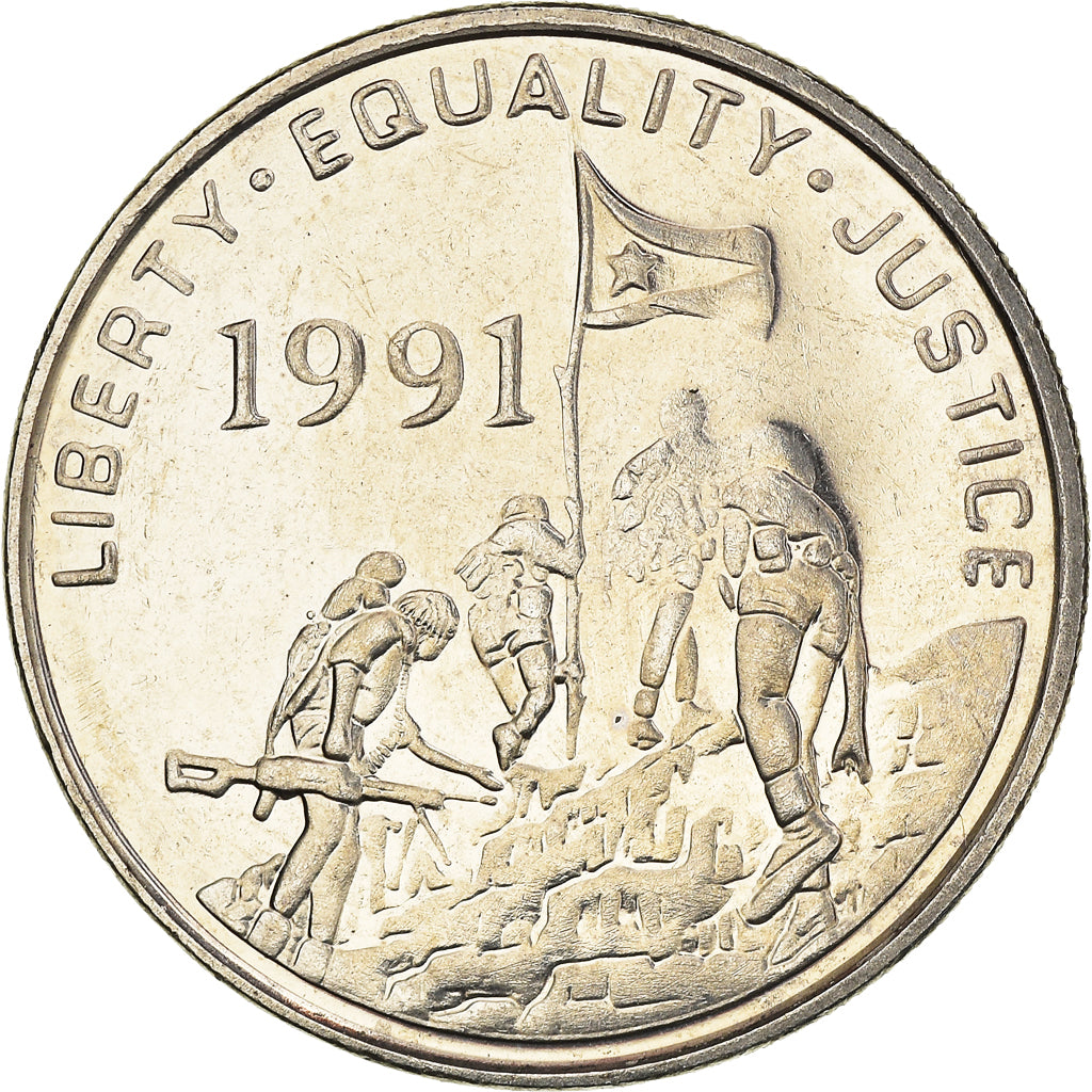 Coin, Eritrea, 50 Cents, 1997, MS(60-62), Nickel Clad Steel, KM:47