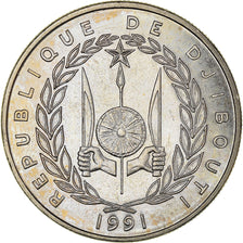 Coin, Djibouti, 50 Francs, 1991, Paris, AU(55-58), Copper-nickel, KM:25