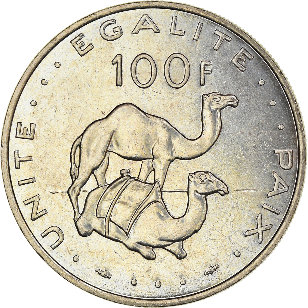 Coin, Djibouti, 100 Francs, 1991, Paris, AU(55-58), Copper-nickel, KM:26