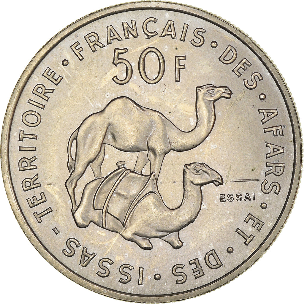 Coin, Djibouti, 50 Francs, 1970, MS(64), Nickel, KM:E6