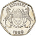 Moneta, Botswana, 25 Thebe, 1999, British Royal Mint, MS(60-62), Nickel