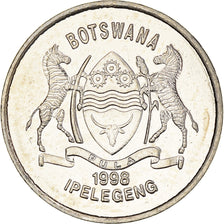 Coin, Botswana, 50 Thebe, 1998, British Royal Mint, AU(55-58), Nickel plated