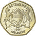 Moneda, Botsuana, Pula, 1991, British Royal Mint, EBC+, Níquel - latón, KM:24
