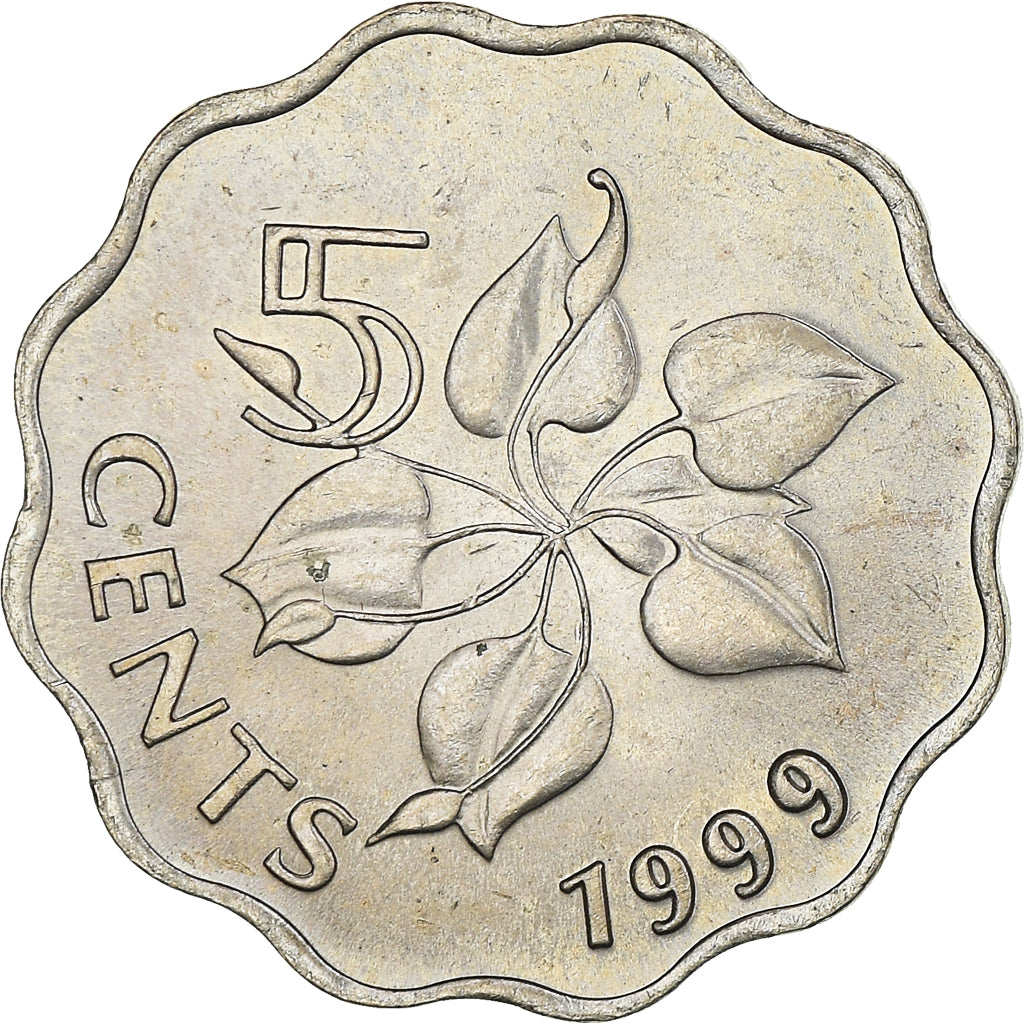 Münze, Swaziland, King Msawati III, 5 Cents, 1999, British Royal Mint, UNZ