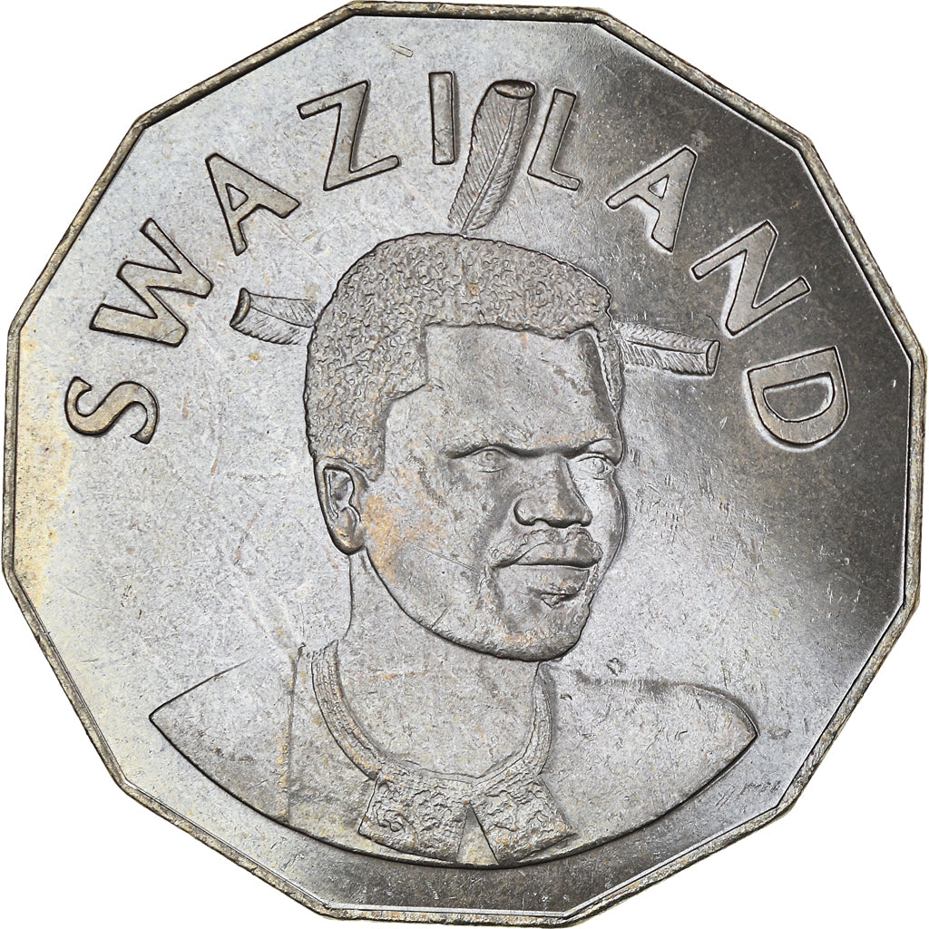 Coin, Swaziland, King Msawati III, 50 Cents, 1996, British Royal Mint