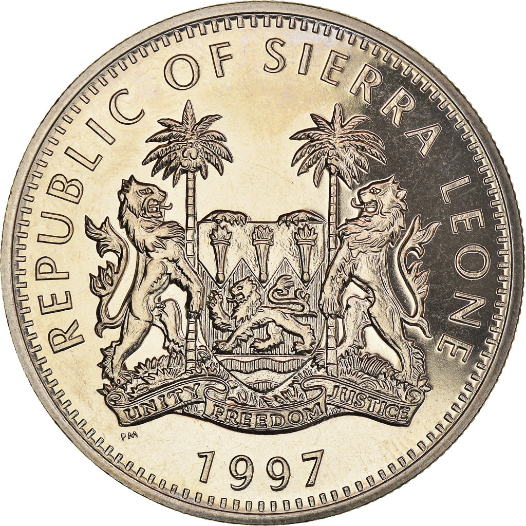 Coin, Sierra Leone, Dollar, 1997, British Royal Mint, Lion couronné, MS(63)