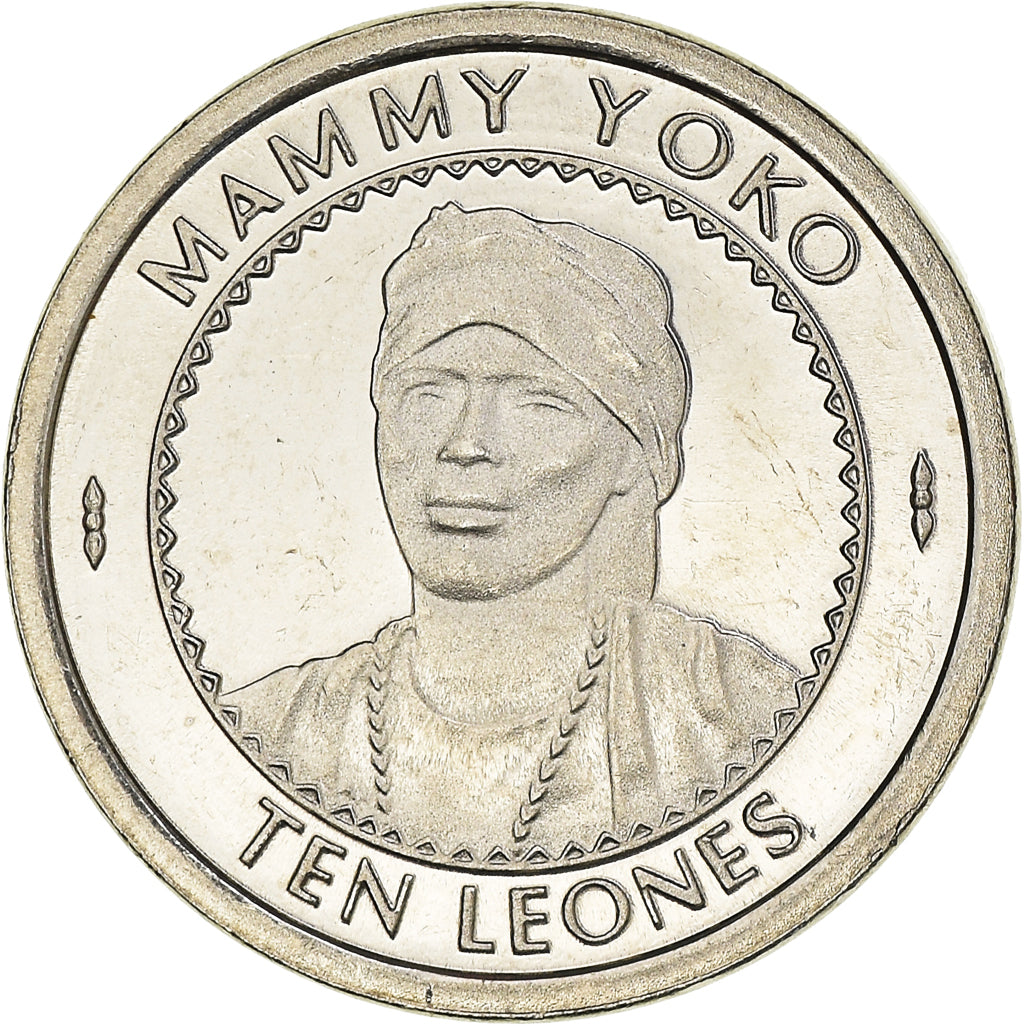 Coin, Sierra Leone, 10 Leones, 1996, MS(63), Nickel Bonded Steel, KM:44
