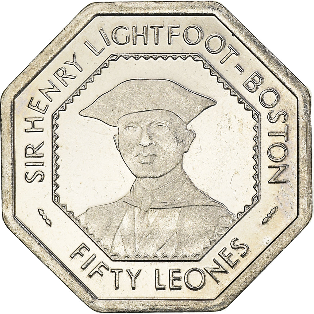 Moneta, Sierra Leone, 50 Leones, 1996, SPL, Acciaio lega nichel, KM:45