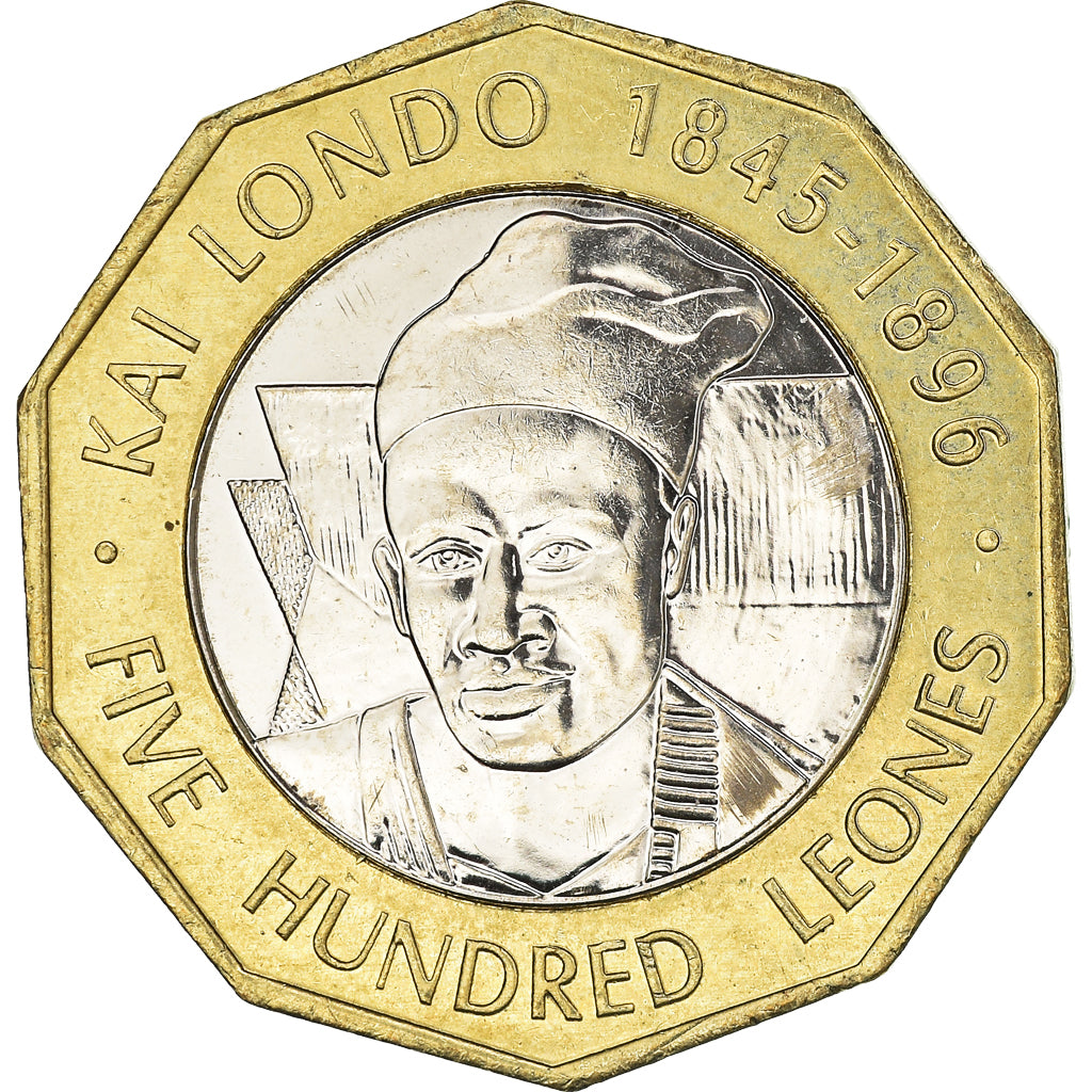 Coin, Sierra Leone, 500 Leones, 2004, MS(63), Bi-Metallic, KM:296