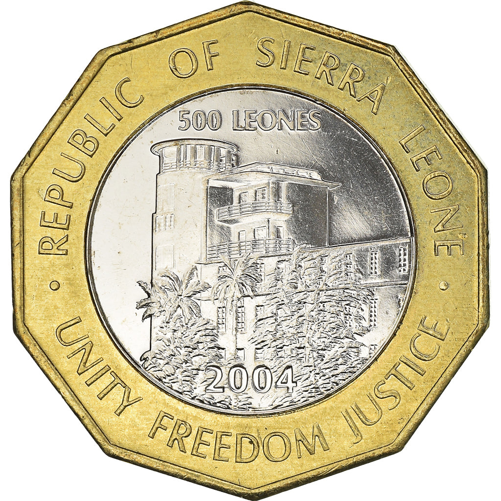 Coin, Sierra Leone, 500 Leones, 2004, MS(63), Bi-Metallic, KM:296