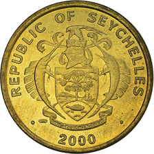 Coin, Seychelles, 5 Cents, 2000, British Royal Mint, MS(65-70), Brass, KM:47.2