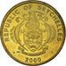 Coin, Seychelles, 5 Cents, 2000, British Royal Mint, MS(65-70), Brass, KM:47.2
