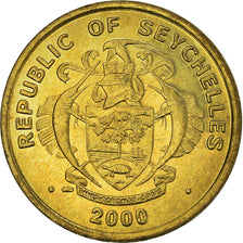 Coin, Seychelles, 10 Cents, 2000, British Royal Mint, MS(63), Brass, KM:48.2