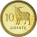 Coin, Lesotho, Moshoeshoe II, 10 Licente, Lisente, 1998, MS(63), Brass plated