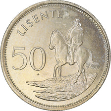 Coin, Lesotho, Moshoeshoe II, 50 Licente, Lisente, 1983, AU(55-58)