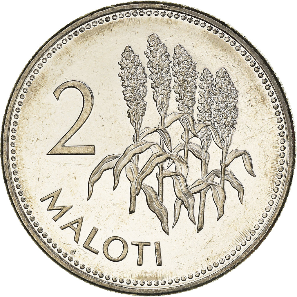 Coin, Lesotho, Moshoeshoe II, 2 Maloti, 1998, MS(63), Nickel plated steel, KM:58