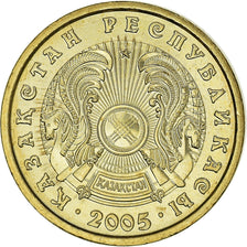 Coin, Kazakhstan, 2 Tenge, 2005, Kazakhstan Mint, MS(64), Nickel-brass, KM:64