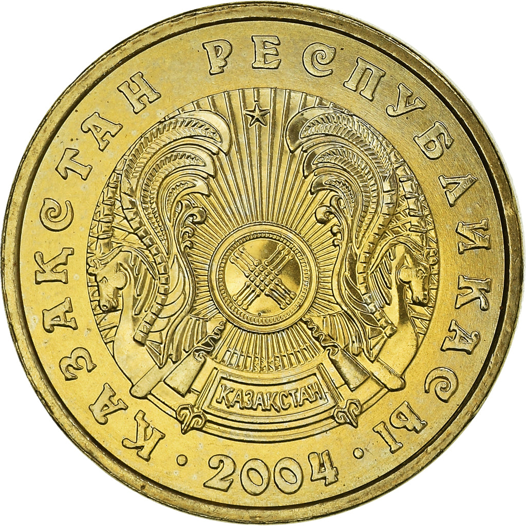 Moneta, Kazakistan, 5 Tenge, 2004, SPL+, Nichel-ottone, KM:24