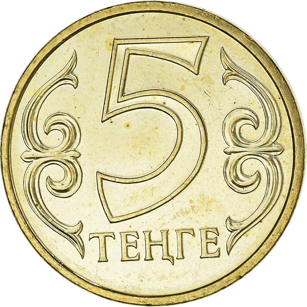Moneta, Kazakistan, 5 Tenge, 2004, SPL+, Nichel-ottone, KM:24