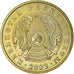 Coin, Kazakhstan, 10 Tenge, 2002, Kazakhstan Mint, MS(64), Nickel-brass, KM:25