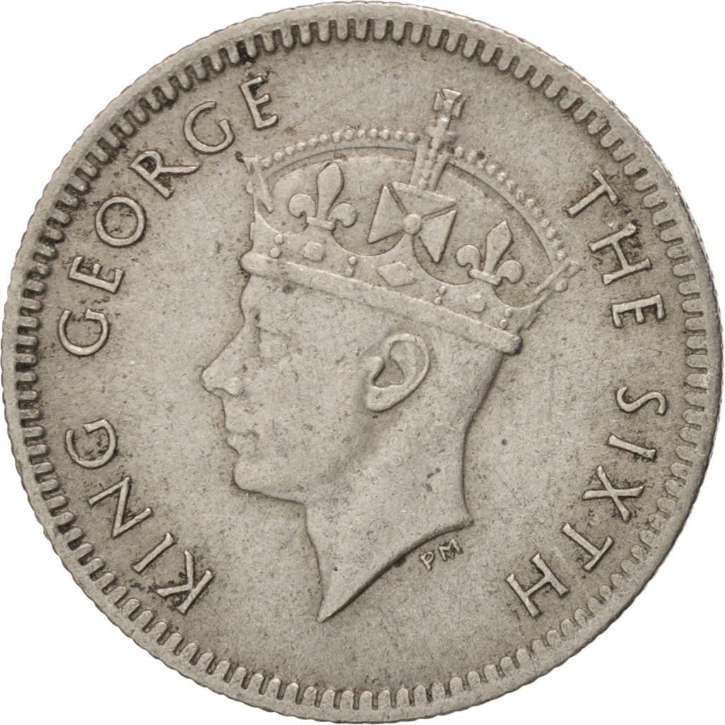 MALAYA, 5 Cents, 1950, KM #7, AU(50-53), Copper-Nickel, 16, 1.42