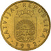 Moneta, Łotwa, 5 Santimi, 1992, MS(60-62), Mosiądz niklowy, KM:16