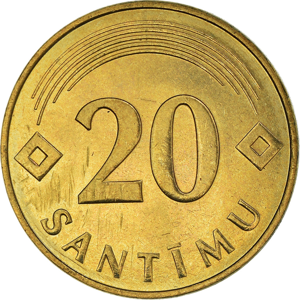 Monnaie, Lettonie, 20 Santimu, 1992, SPL+, Nickel-Cuivre, KM:22.1